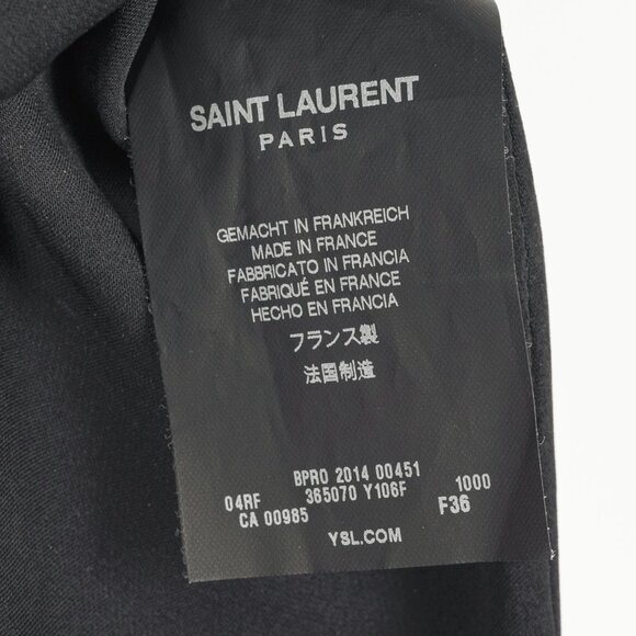 Saint Laurent AW/14 Runway Black Velvet Chain-Embellished Mini Dress - Picture 12 of 14